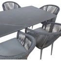 Outdoor furniture set Home4You Garden furniture set CARVES table and 6 chairs