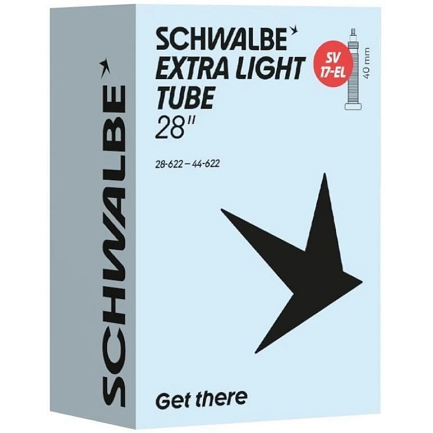 Schwalbe putki 28" SV17 EL extra light 28/44 - 622 venttiili 40mm musta – 2