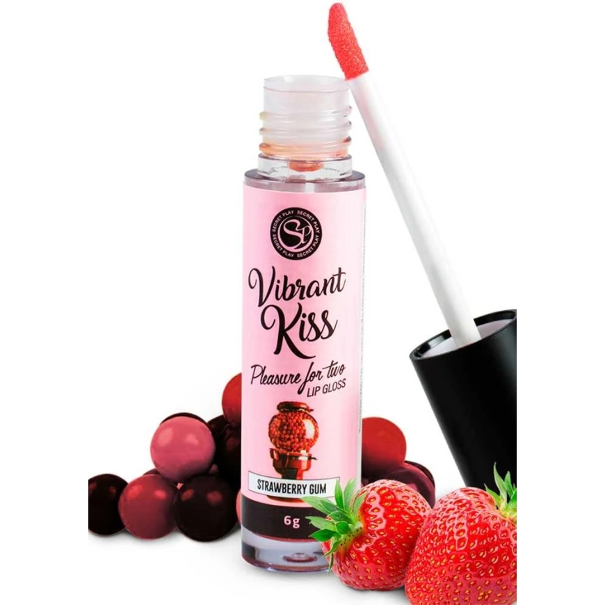 Secret Play Lip Gloss "Vibrant Kiss" Strawberry Chewing Gum
