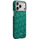 PITAKA Ultra-Slim Monogram MagSafe Case for iPhone 17 Pro Gold Green