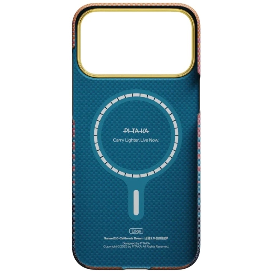 Чехол PITAKA Edge Case California Dream 05 для iPhone 17 Pro / 18 Pro, Закат – 4