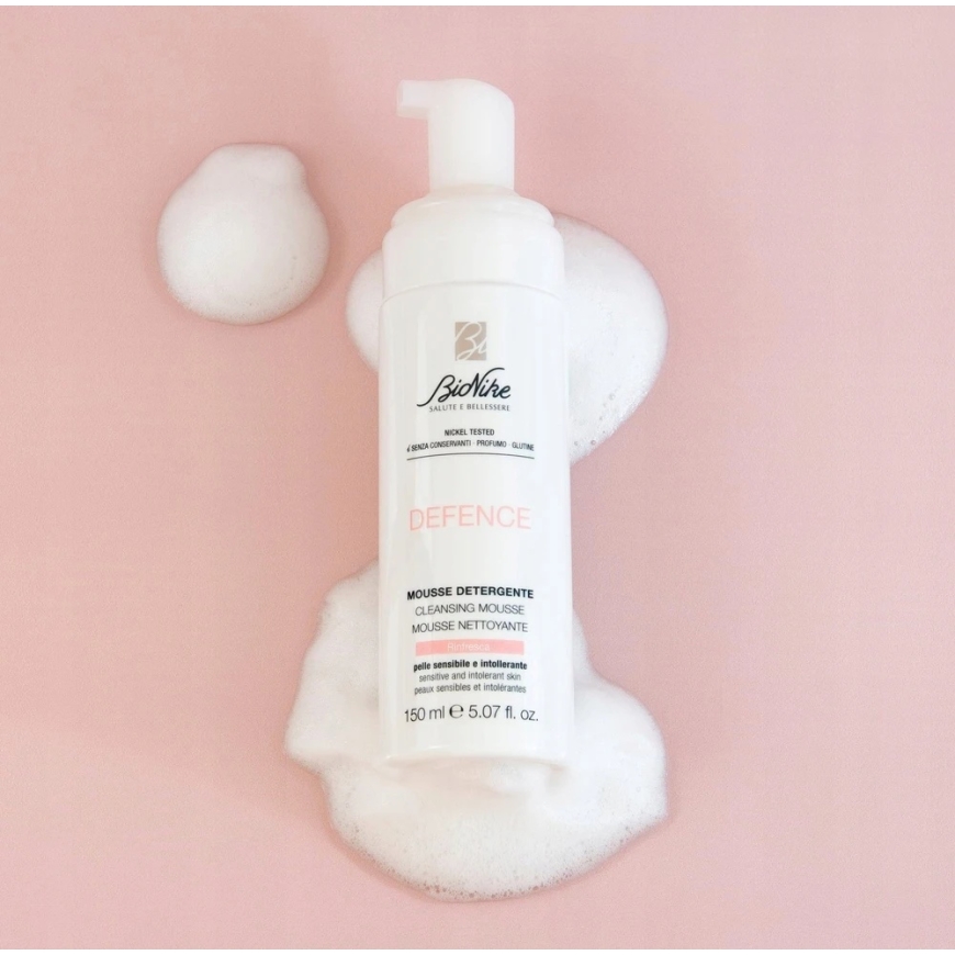 BioNike Defence valymo minkštinantis valomasis putos, 150 ml – 2