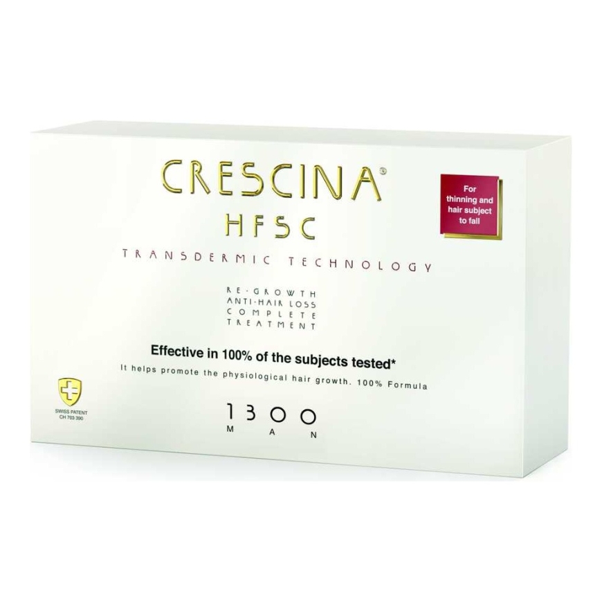 Labo Crescina Transdermic HFSC 1300 Kasvustimulatsiooni Ampullide Töötlussüsteem Peanaha jaoks Meestele 10 +10 tk 3.5 ml – 3