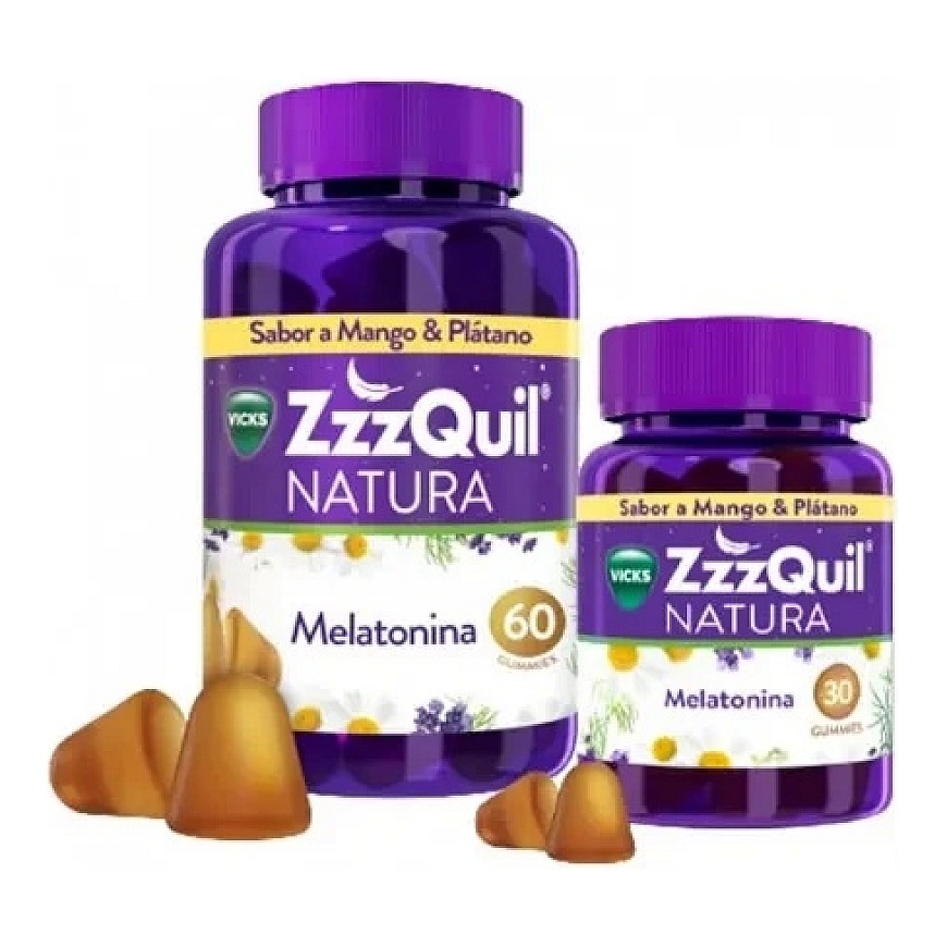 Zzzquil Natura Melatoniini Mango- ja Banaanimaku 60+30 Kappaletta