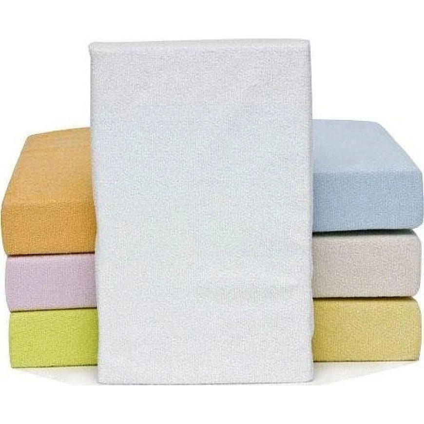 Sensillo waterproof fitted sheet with elastic, white, 120*60, 2151 – 2