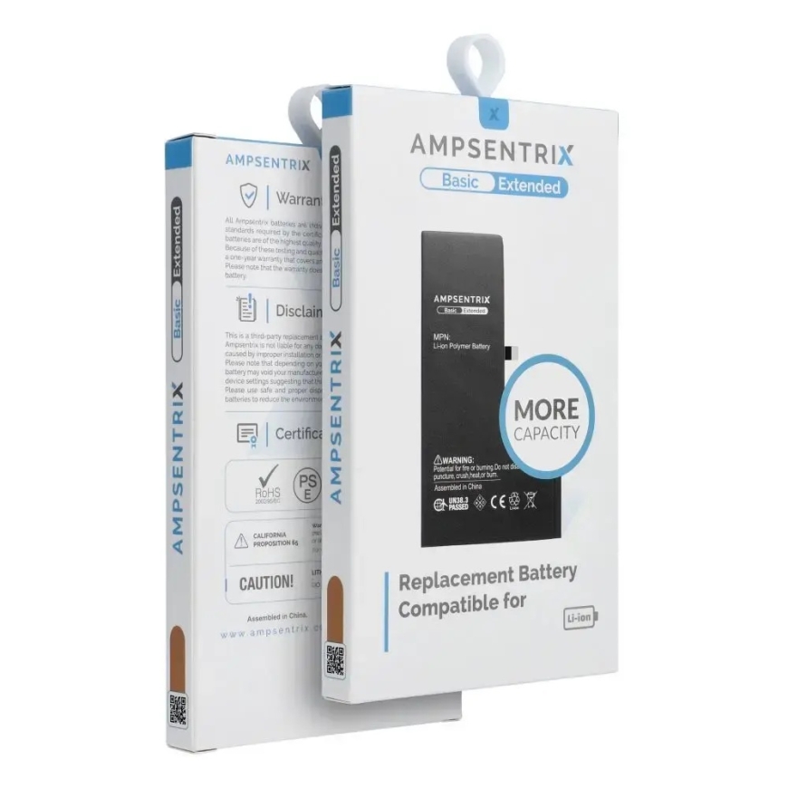 AmpSentrix Basic -akku iPhone 12 / 12 Pro (korkea kapasiteetti 3300 mAh) – 4