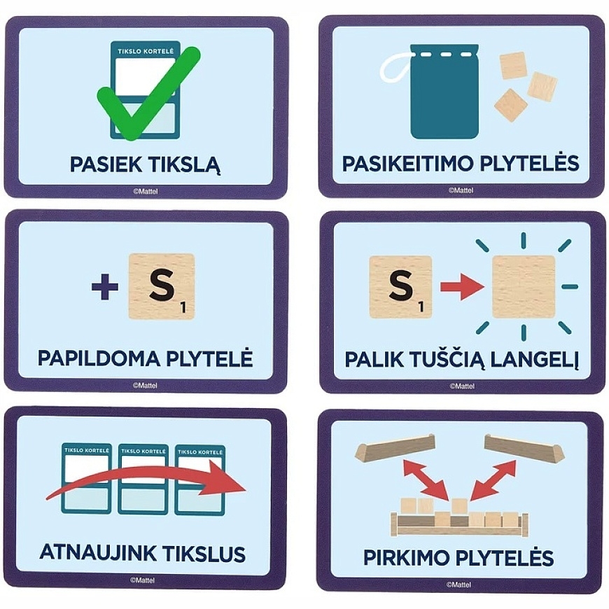 Mattel SCRABBLE 2 в 1 (LT, деревянные блоки) – 3