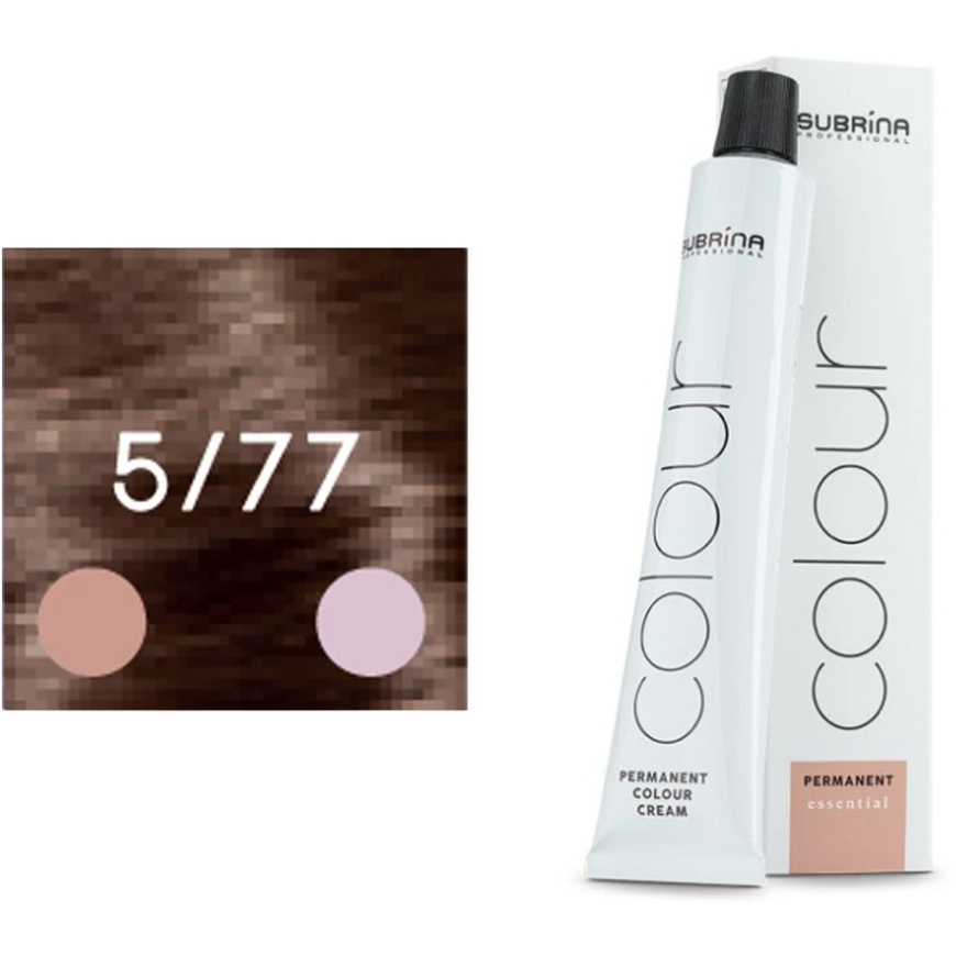 Subrina Professional, Essential Colour, pastāvīgā matu krāsa, 5/77 gaiša intensīva kastaņa, 100 ml sievietēm – 2