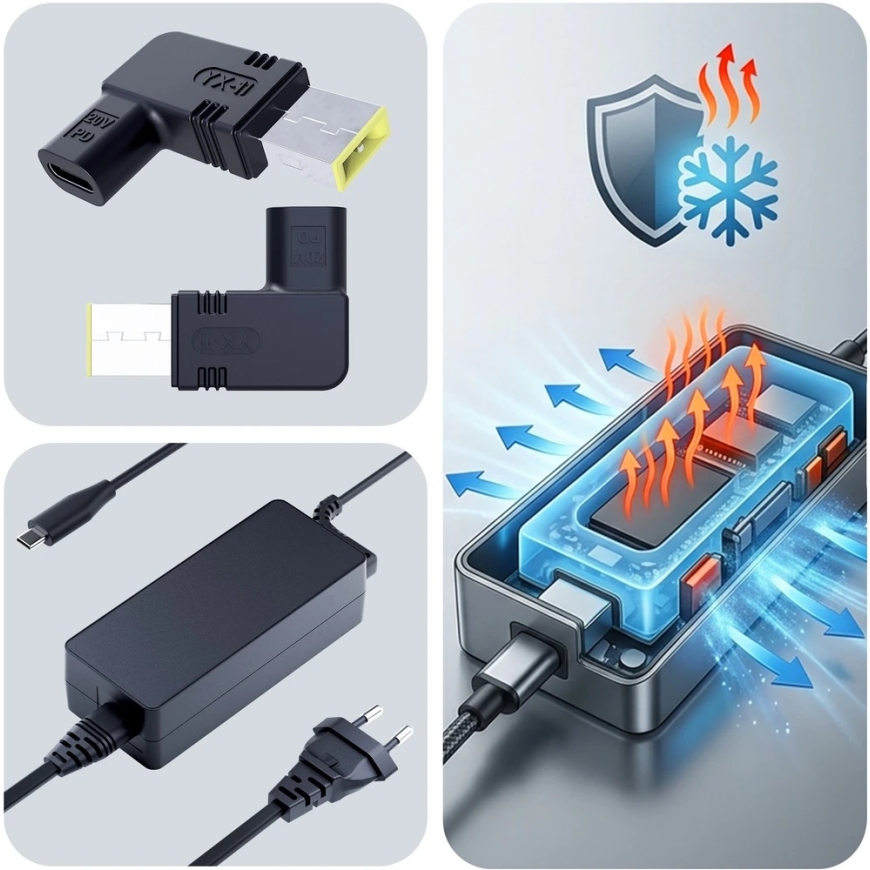 3mk HARDY 65W Lenovo 20V USB-C/DC 11 x 4.5 slim jaoks – 3