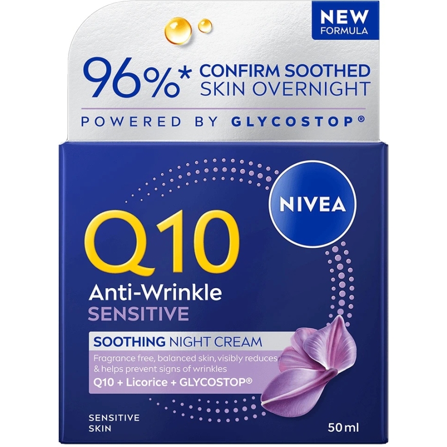 Nivea Q10 Sensitive nakts krēms, 50 ml – 3