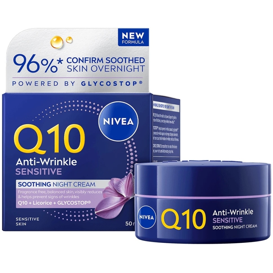 Nivea Q10 Sensitive öökreem, 50 ml – 4