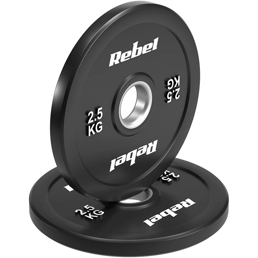 Olympic Rubber BUMPER Weights, BEAST Series, Set of 2 x 2.5kg, Hole Diameter 51 mm, REBEL ACTIVE – 5