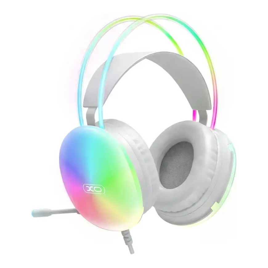 XO провода наушники GE11 разъем 3,5мм - USB-A белый RGB микрофон – 2