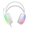XO vadu austiņas GE11 3,5mm - USB-A balts RGB mikrofons