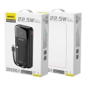Dudao K15Pro Power Bank | 20 000 mAh | 22,5 W | PD | USB-C, USB-A, Lightning | musta Dudao K15Pro Power Bank | 20 000 mAh | 22,5 W | PD | USB-C, USB-A, Lightning | musta