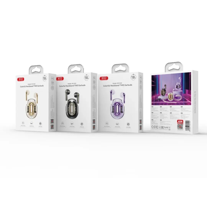 XO Bluetooth ausinės X43 TWS juodos – 5