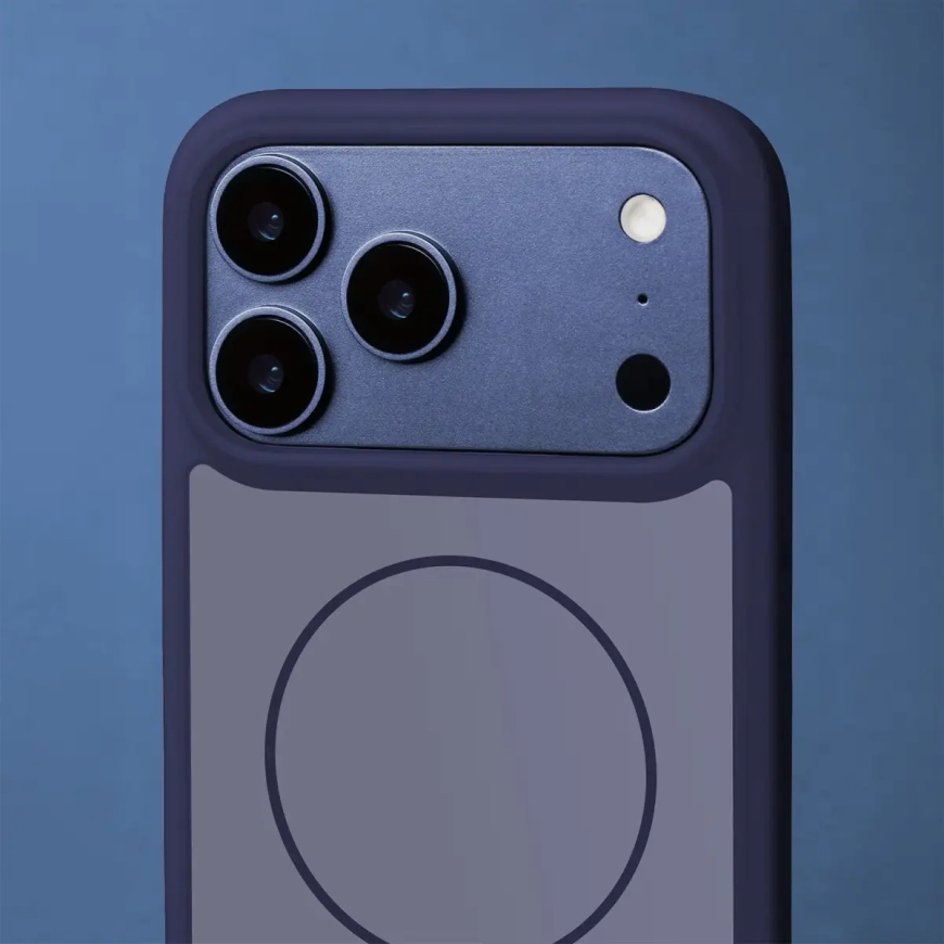 Frame Thin Mag telefono dėklas su MagSafe palaikymu iPhone 17 Pro Max mėlynas – 4