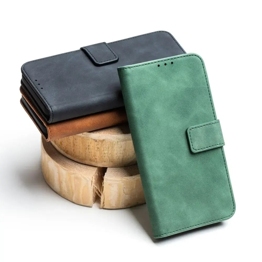 TENDER knygų dėklas XIAOMI Redmi Note 14 4G (GLOBALUS - 164,84mm x 78,15mm x 8,16mm) žalias – 4