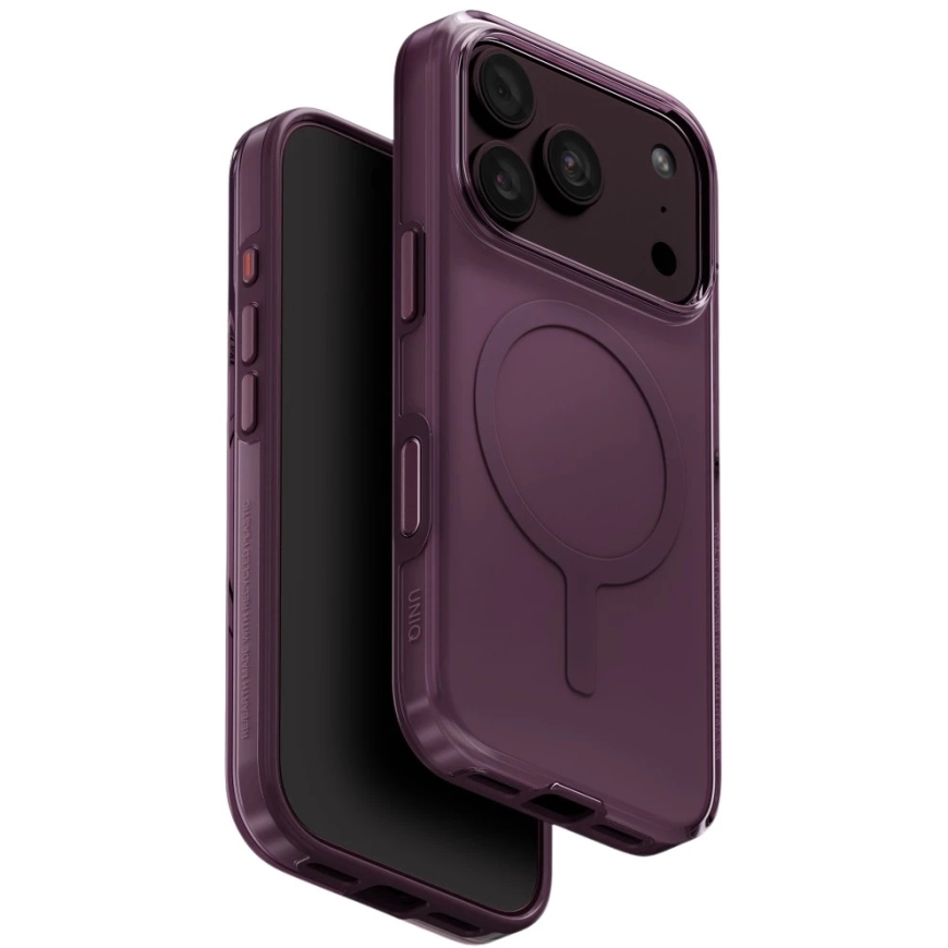 UNIQ Clario vāks iPhone 18 Pro / 17 Pro, Magclick uzlāde, ekoloģisks, violets – 2