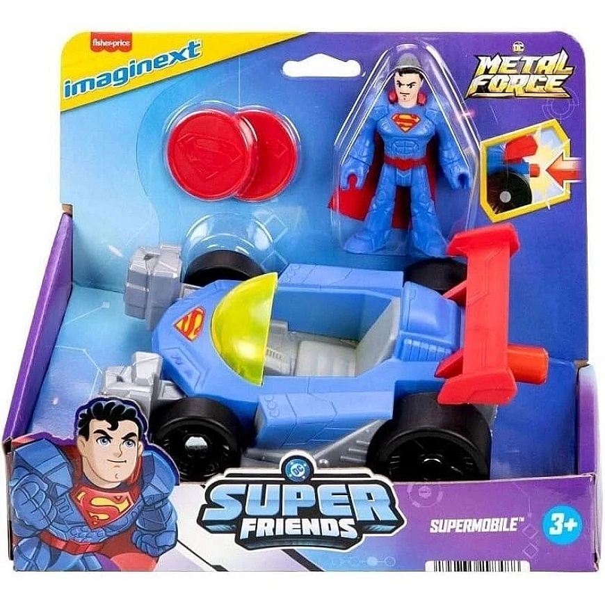 Fisher Price DC Comics Super Friends Metal Force figūru un transportlīdzekļu komplekts dažādos variantos – 4