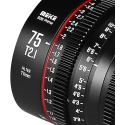 Объектив - Meike MK 75mm T2.1 S35 Canon EF Mount, 0.8 MOD, Черный Объектив - Meike MK 75mm T2.1 S35 Canon EF Mount, 0.8 MOD, Черный