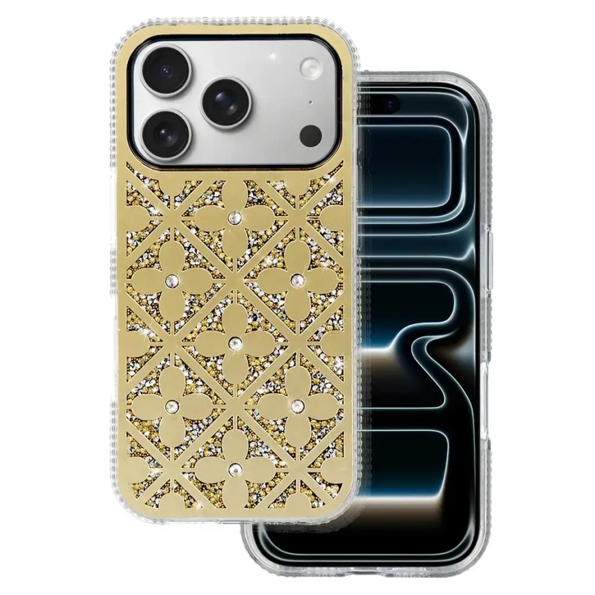 Flower phone case for iPhone 17 Air gold – 2