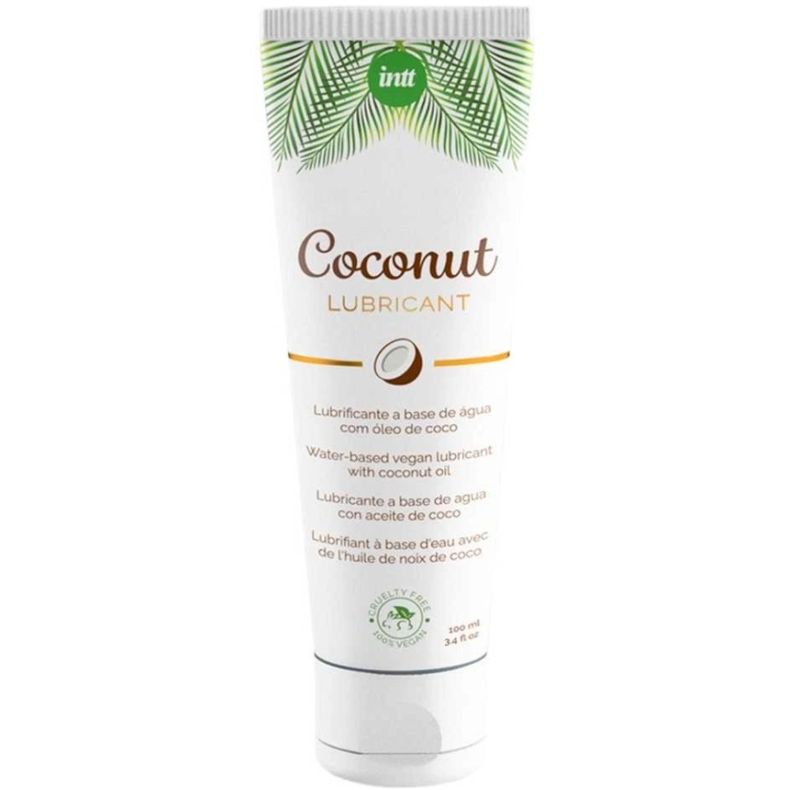 "Intt" kokosriekstu garšas vegāniskais līdzeklis, 100 ml. Ūdens bāzes līdzeklis intensīvām baudām guļamistabā.