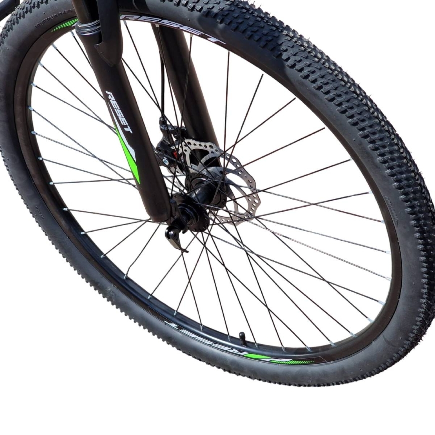 Reset Derek 29" Mountain Bike, Frame L, Black/Green (DRBLG29) – 4