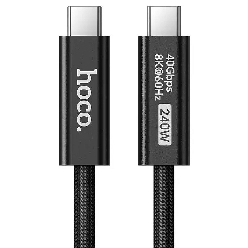 USB C - USB C -kaapeli Hoco USB4 40Gbps/8K60Hz 5A 240W 1m US15 musta