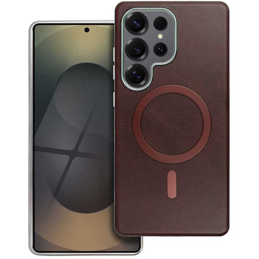 OEM Case for Samsung A57 Gentleman Mag Cover compatible with MagSafe brown
