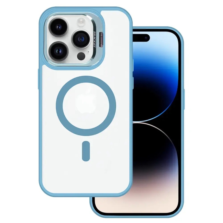 Tel Protect Kickstand phone case with stand and MagSafe support for iPhone 13 Pro blue – 2