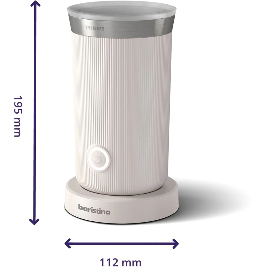 Молочный вспениватель "Philips Baristina BAR311/00" кремово-белый – 2