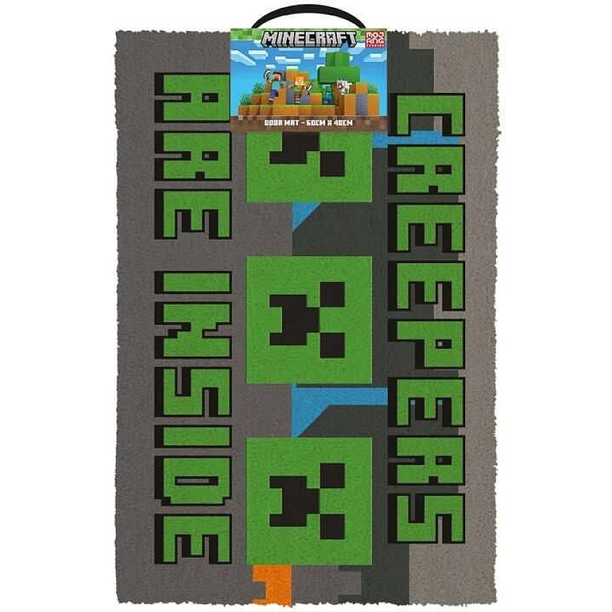 Pyramid Minecraft (Creepers Need Hugs) durų kilimėlis| 60x40cm