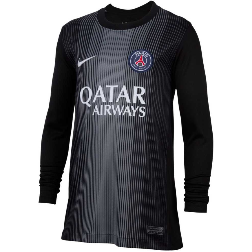 Marškinėliai vaikams Nike PSG Goalkeeper Stadium 2025/26 juoda HJ5267 010 (XL) – 2