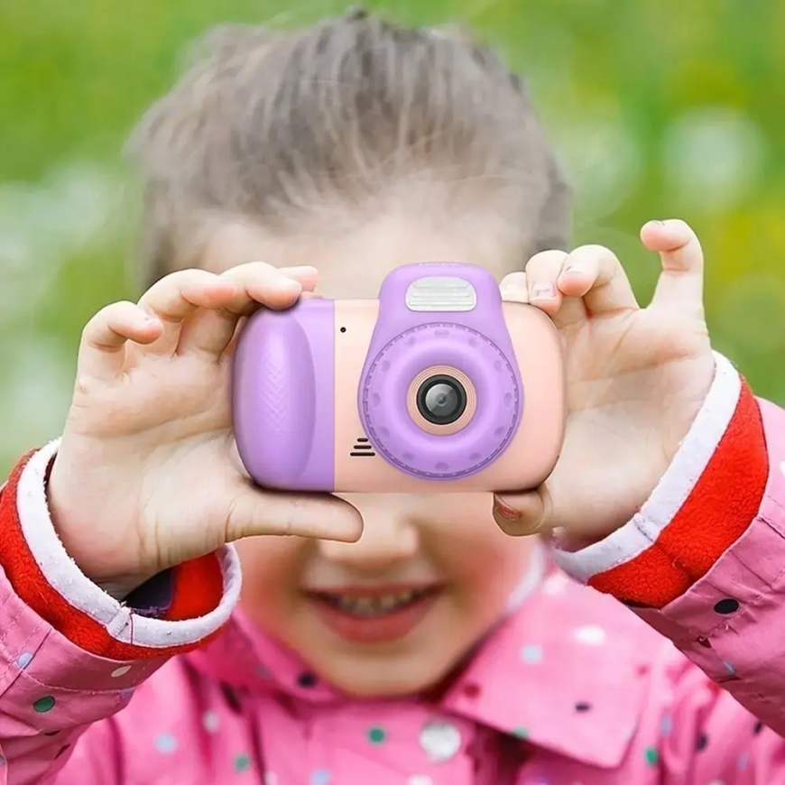 Digital kids camera Hoco 2MP 2,4" Full HD DV201 pink – 3