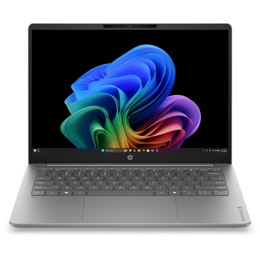 HP OmniBook 3 14-hz0157ng 14" OLED klēpjdators, Qualcomm Snapdragon X1-26-100, 8GB RAM, 512GB SSD, Windows 11