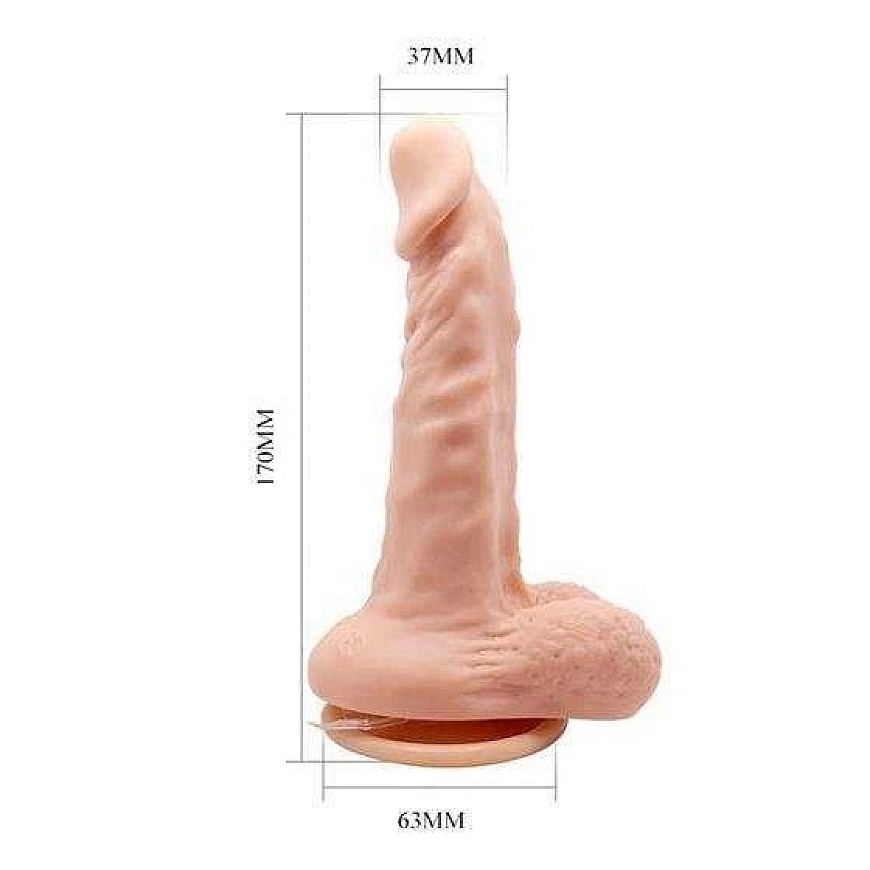 BAILE Вибрирующий дилдо с присоской и крепкими шариками – 2