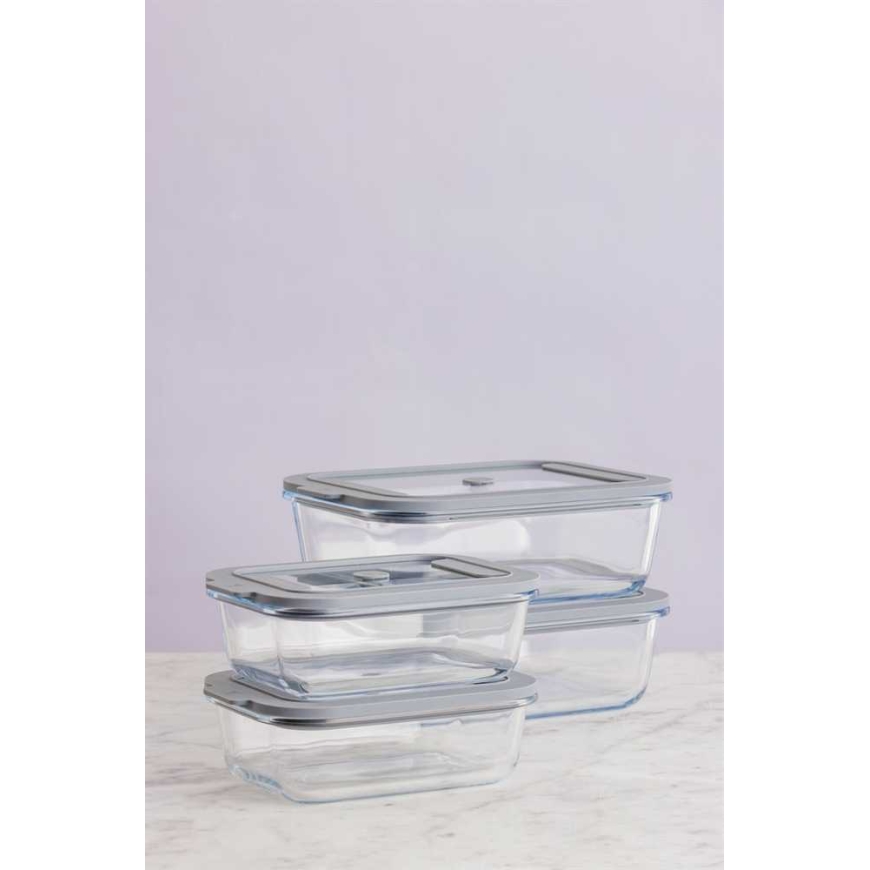 „Kilner Rayware Group“ KIL-Stiklinis 0,63 l stačiakampis NF hermetiškas indas – 4