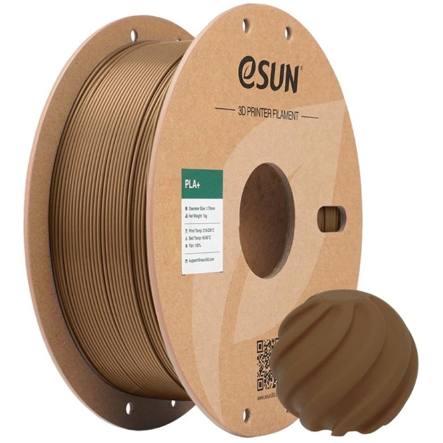 eSUN PLA+ plastmasa 1.75 mm 1kg - Brūna