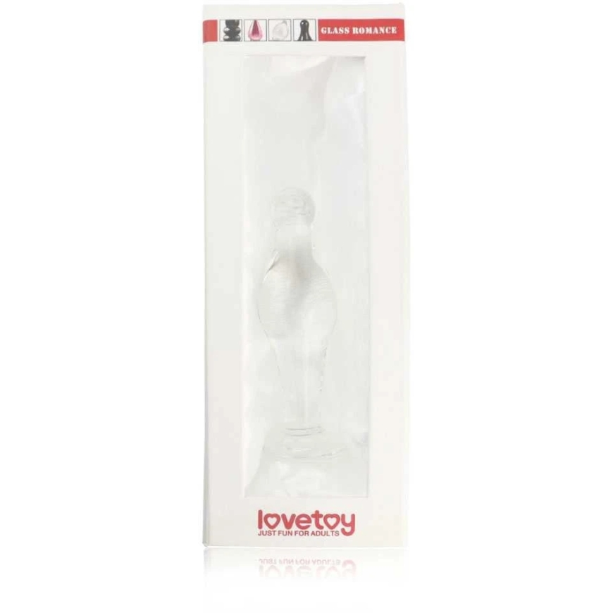 Lovetoy White Simplified Glass Anal Plug 11.5 cm
