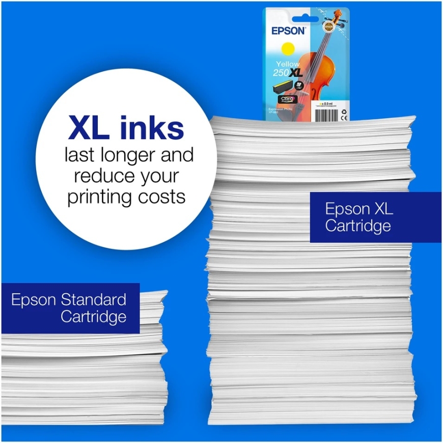 Epson 250 tint - 4,8 ml - Kollane - originaal - blistripakendis - tintkassett - mõeldud P/N: C11CL95402 – 5