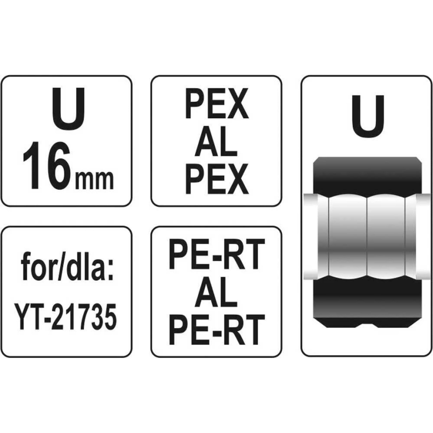 Yato Toya Sa Puola 16 mm puristustyllien lisäosa YT-21735 (YT-21740) – 4