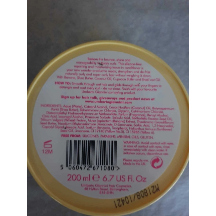 Umberto Giannini Banana Butter Leave-In Conditioner, Restoring and Frizz-Reducing, 200 ml – 3