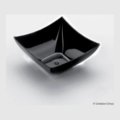 Gold Plast Одноразовые закусочные контейнеры SQUARE, PS, черные, 90 мл, 7 x 7 см, В 3,5 см, 25 шт.