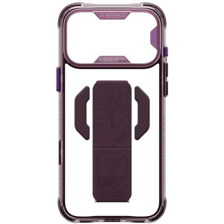 Skinarma Helio CE Grip Stand vāciņš, paredzēts iPhone 18 Pro Max / 17 Pro Max, bordo krāsā – 4