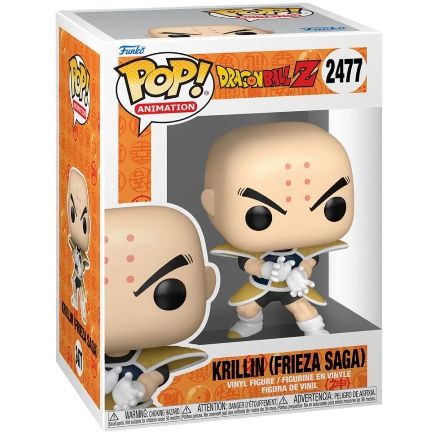 FUNKO POP! Kummikujukene: Dragon Ball Z - Krillin (Frieza saaga), ~9.7 cm