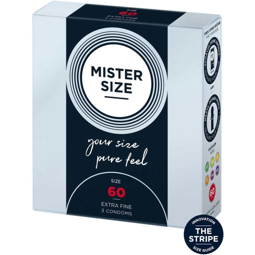 Mister Size PIECES Mister suurus - 60 mm Kondoomid 3 tk – 3