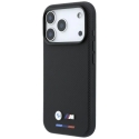 BMW M Quadrille Kevlar Tricolor & Metal Logo telefoni ümbris MagSafe toega iPhone 18 Pro Max must