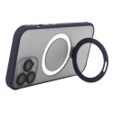Ring Secure Mag -puhelinkotelo telineellä ja MagSafe-tuesta iPhone 14 Pro:lle, violetti