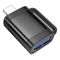 HOCO UA31A adapter Lightning kuni USB 2.0 | must HOCO UA31A adapter Lightning kuni USB 2.0 | must